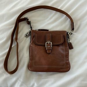 Coach Crossbody Bag With Buckle Brown Removable Strap